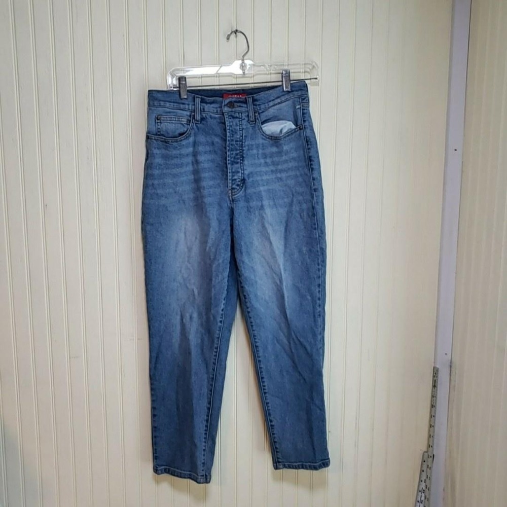 Guess Jeans Womens 30 Blue Medium Wash High Rise Mom Relaxed Stretch Denim Pants